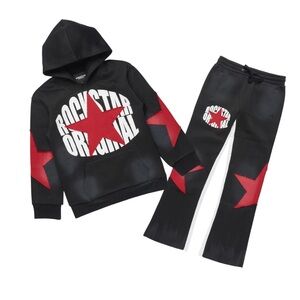 Rockstar Original Kids Black and Red Matching Set